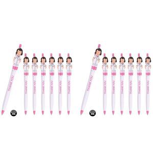 Pens Doctor Thank You Gifts Drs Healthcare Workers Pink 72 Pack Black Ink SM4